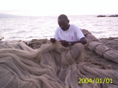 Mending nets...