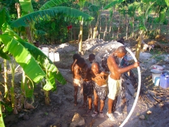 Children playing at the well...
