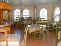 The restaurant at the Nouveau Kiskeya Guesthouse